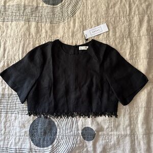 NWT *ARCHIVE* DEFECT - NEEDS ZIPPER FIX - RHODE Shawna Top in Ink size S